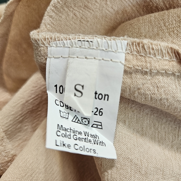 Dress, 100% cotton, cream color, THE PERFECT summer dress, size Small. - Picture 4 of 5